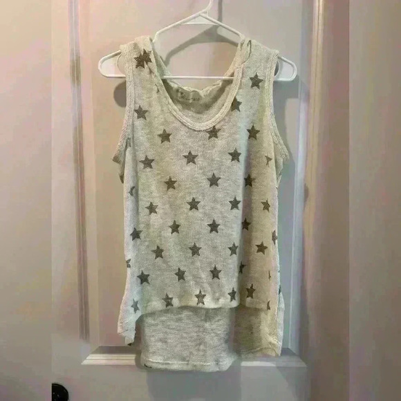 Vintage Havana sleeveless knit top with hood stars  size medium - Picture 1 of 7
